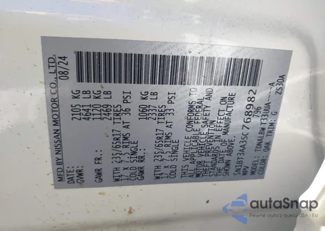 2025 Nissan Rogue S Fwd z USA, uszkodzony, nr VIN 5N1BT3AA3SC768982